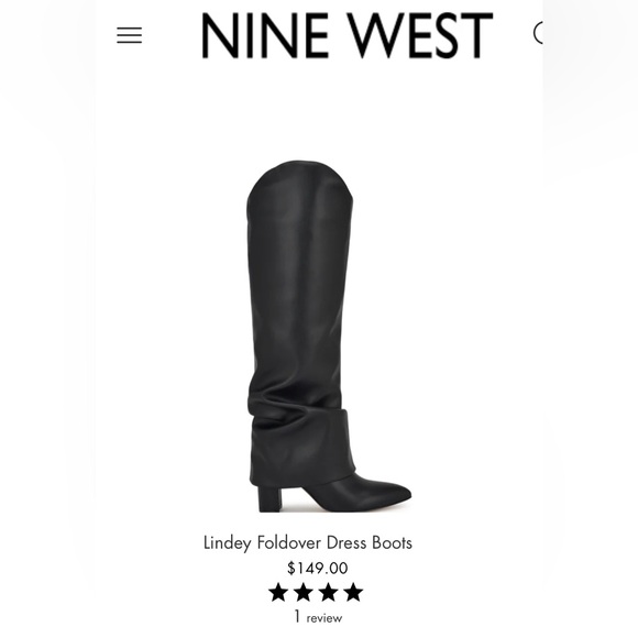 NIB 
Nine West black fold over boot 

Size 8 never worn new in box. - Picture 4 of 5